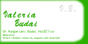 valeria budai business card